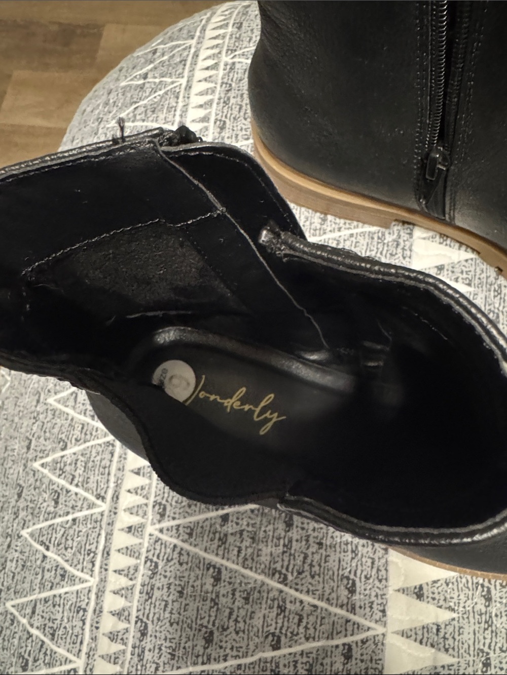 Wonderly Black Ankle Boots - Picture 4 of 6